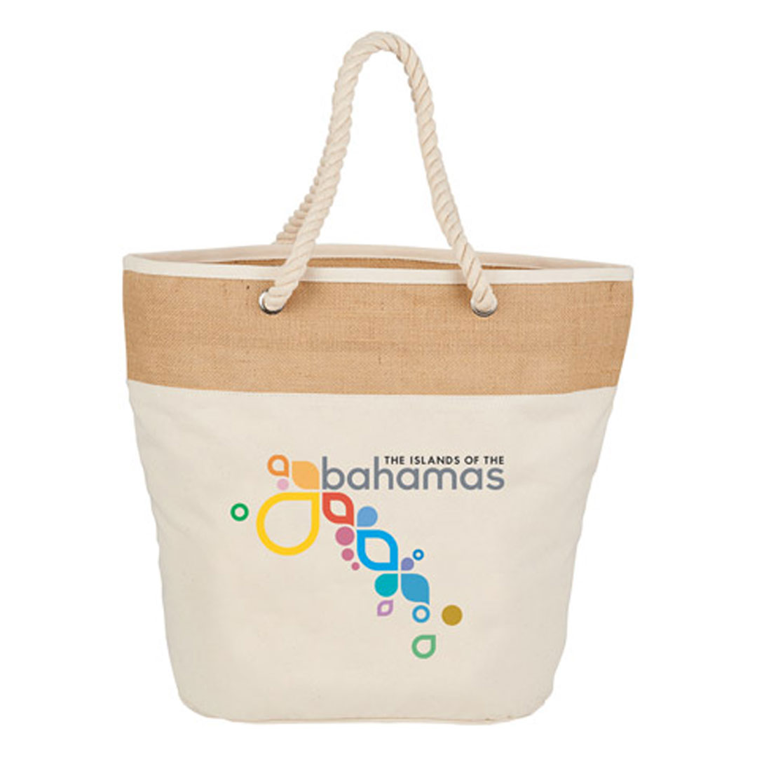 Picture of 12 oz. Cotton/Jute Rope Reusable Tote