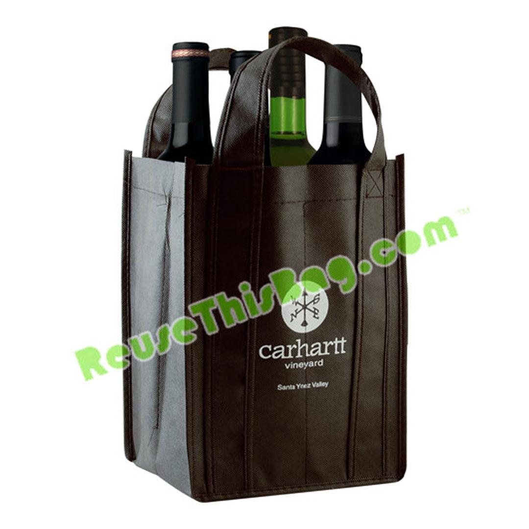 Picture of 4 Bottle Wine Tote Bag