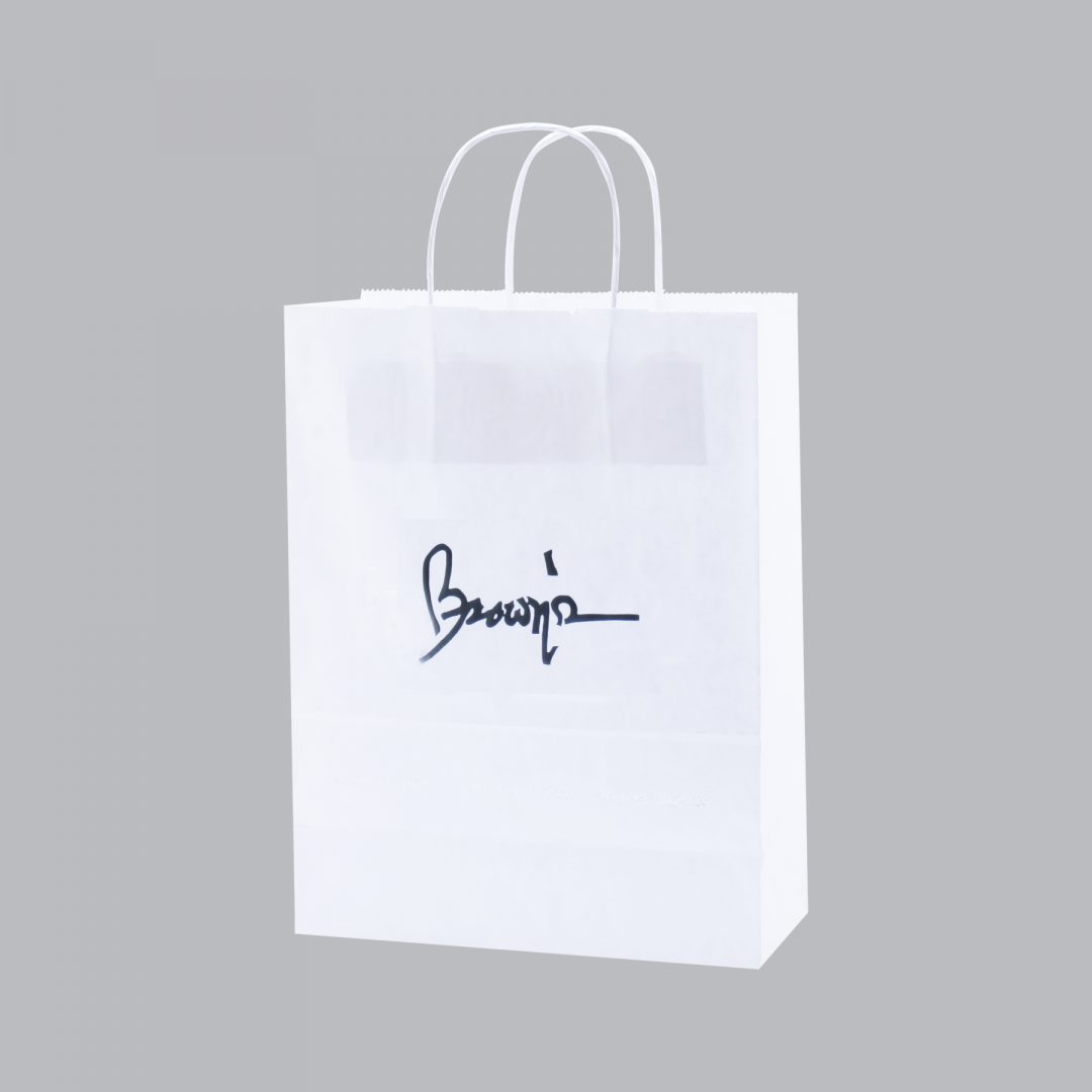Picture of White Kraft Shopping Bags