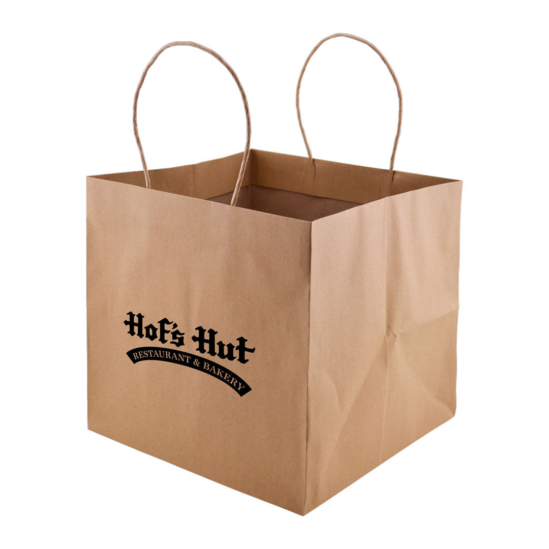 Picture of Wide Gusset Takeout Bag Natural Kraft