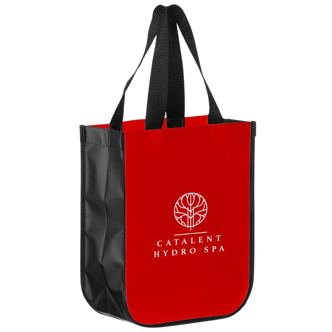 Matte Laminated Designer Tote Bag with Contoured Corners Small